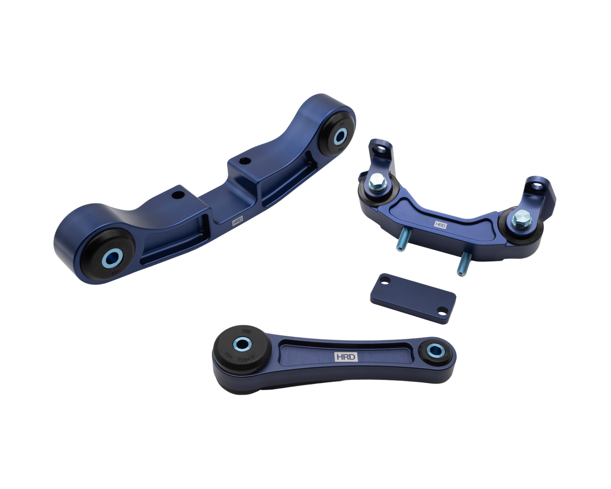 HRD Precision Machined Drivetrain Mount Kit for 2008+ Subaru WRX/STi - Midnight Navy
