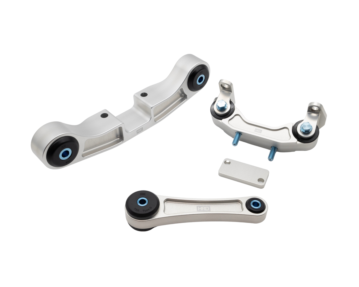 HRD Precision Machined Drivetrain Mount Kit for 2008+ Subaru WRX/STi - Apex Silver