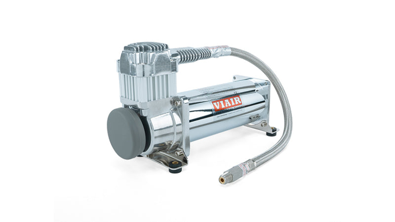 Compressor Tank Racer Air Lift 2.5 Gal. Polished Tank w/ Viair 444c Chrome Compressor (Incl ...