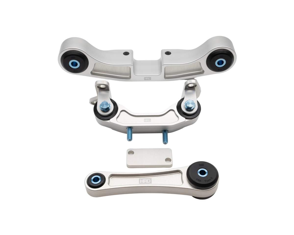 HRD Precision Machined Drivetrain Mount Kit for 2008+ Subaru WRX/STi - Apex Silver