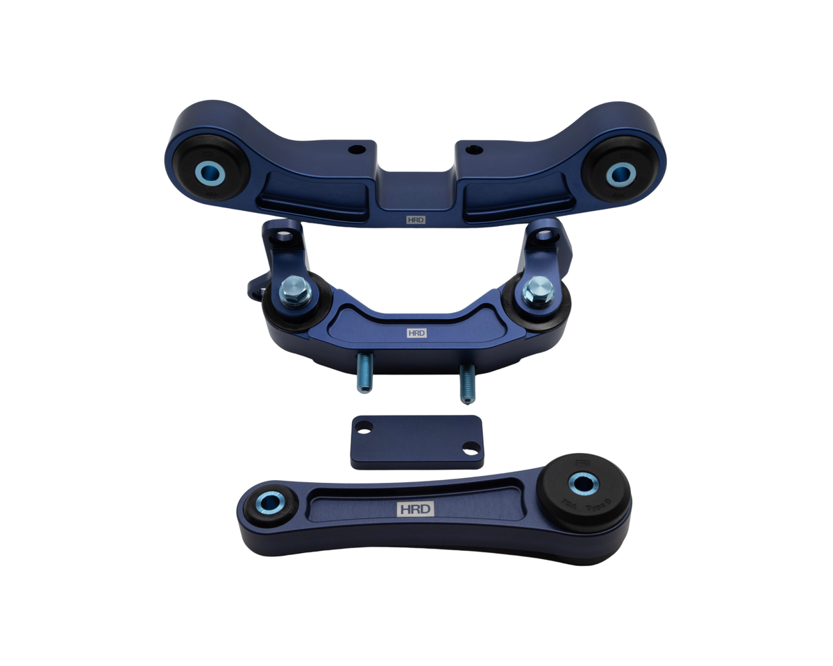 HRD Precision Machined Drivetrain Mount Kit for 2008+ Subaru WRX/STi - Midnight Navy