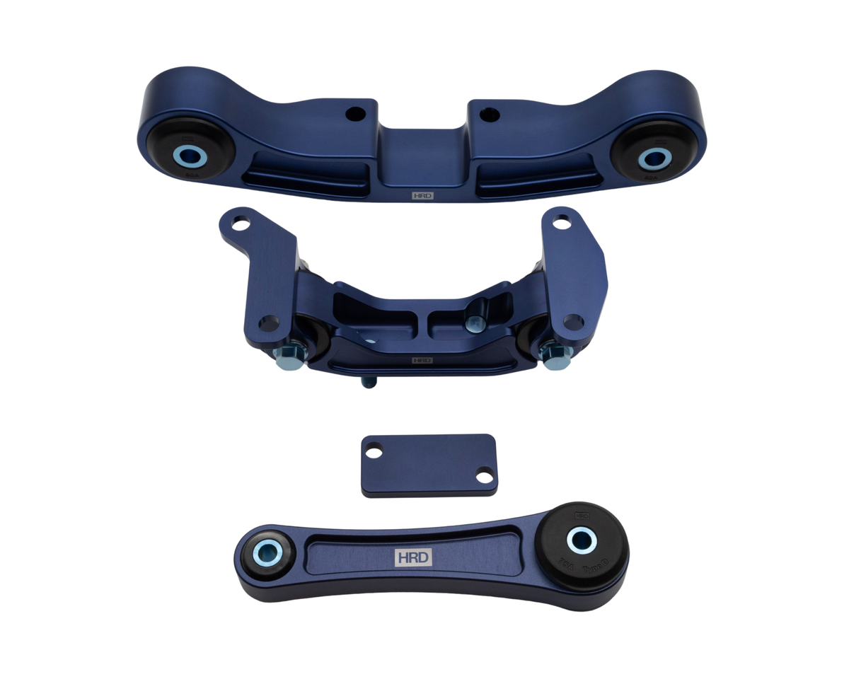 HRD Precision Machined Drivetrain Mount Kit for 2008+ Subaru WRX/STi - Midnight Navy