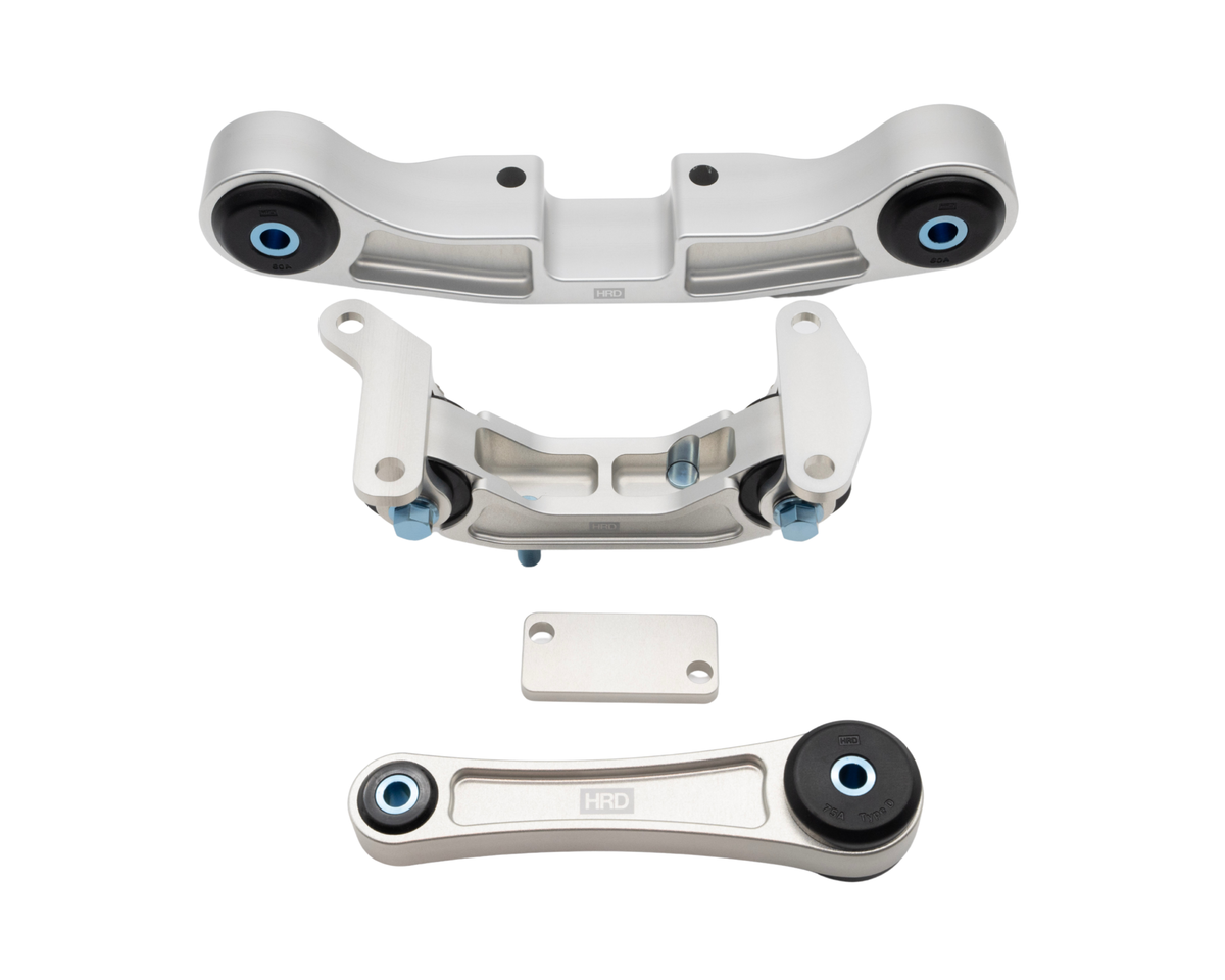 HRD Precision Machined Drivetrain Mount Kit for 2008+ Subaru WRX/STi - Apex Silver