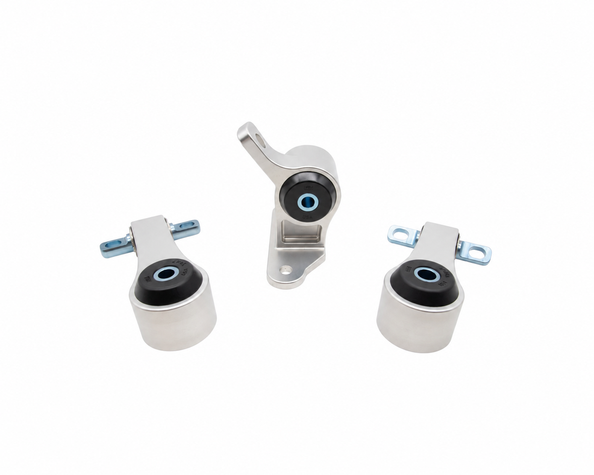 HRD Precision Machined Drivetrain Mount Kit for 2012-2015 Honda Civic Si - Apex Silver