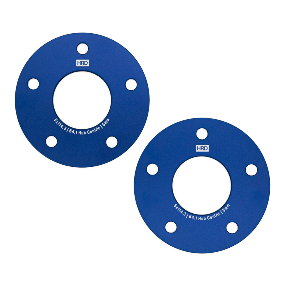 HRD Precision Machined 5mm Hub Centric Wheel Spacers (5x114.3 / 64.1mm / M12)